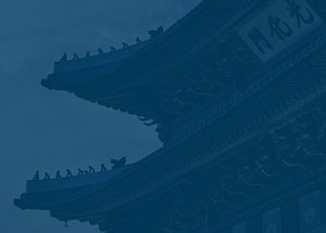 photo of a pagoda with blue overlay