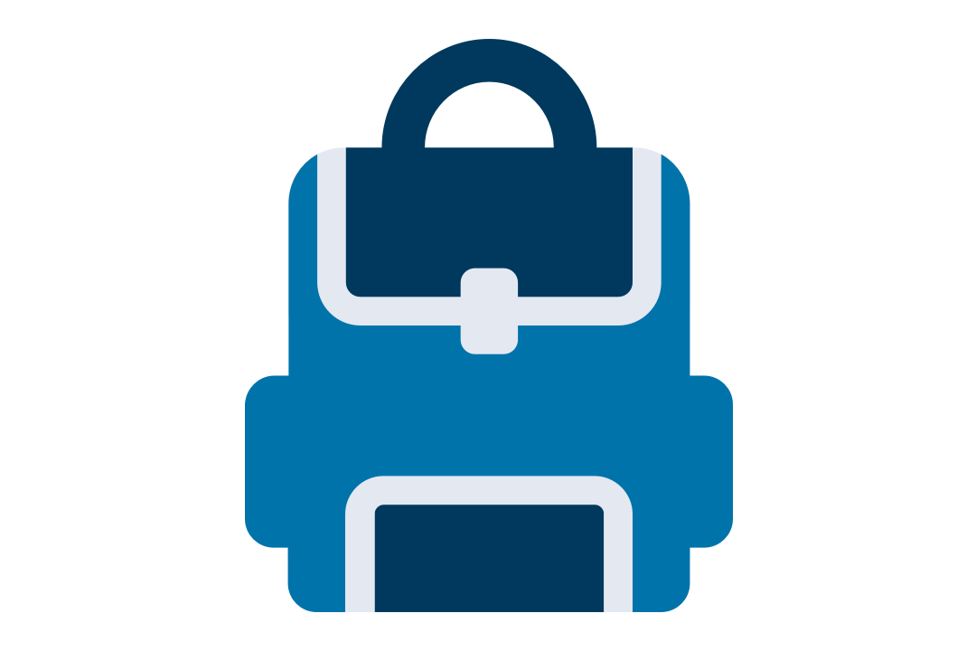 icon: blue backpack