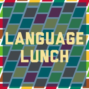 Language Lunch on a multicolored background