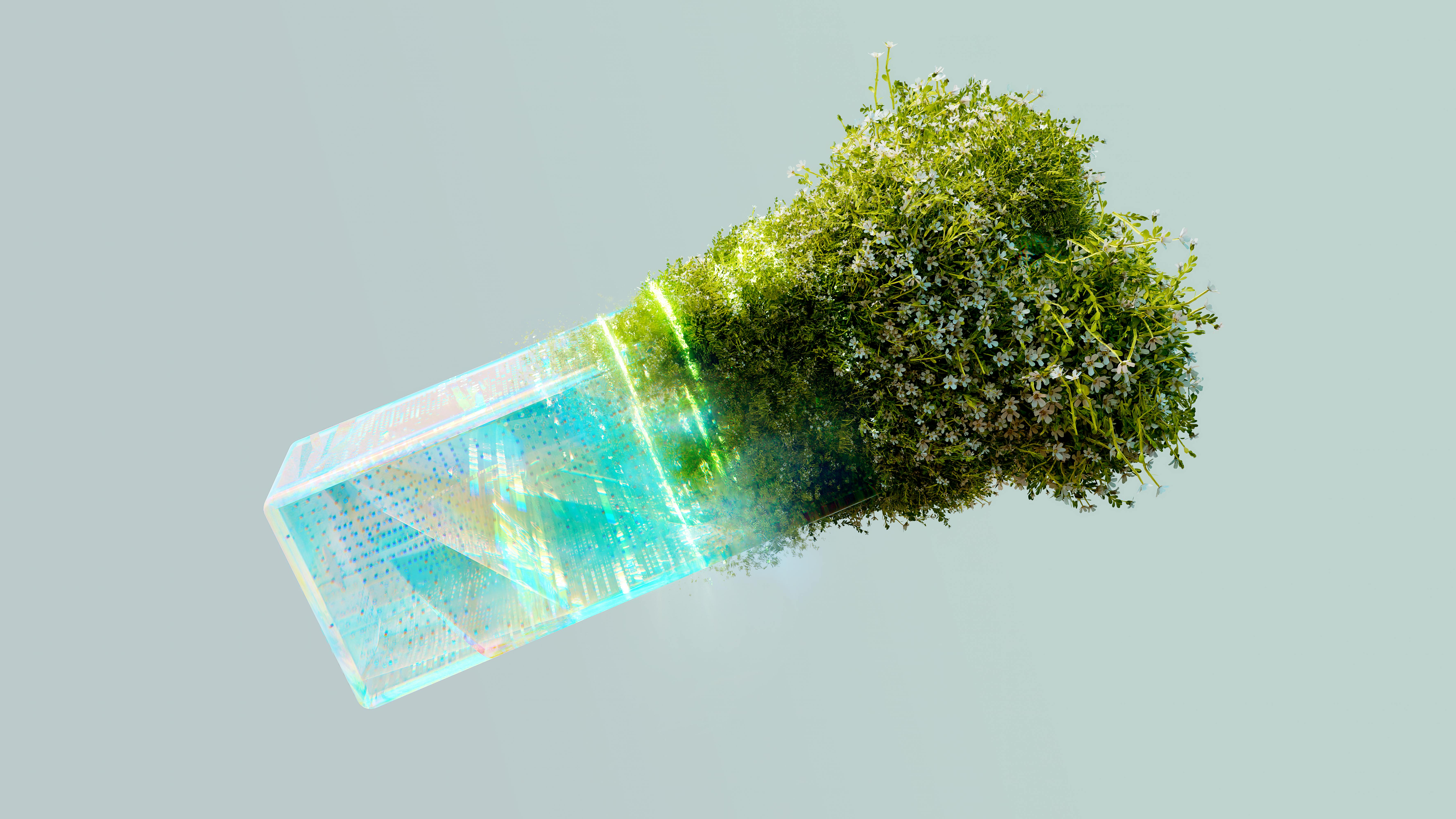 Illustration of AI and sustainability.