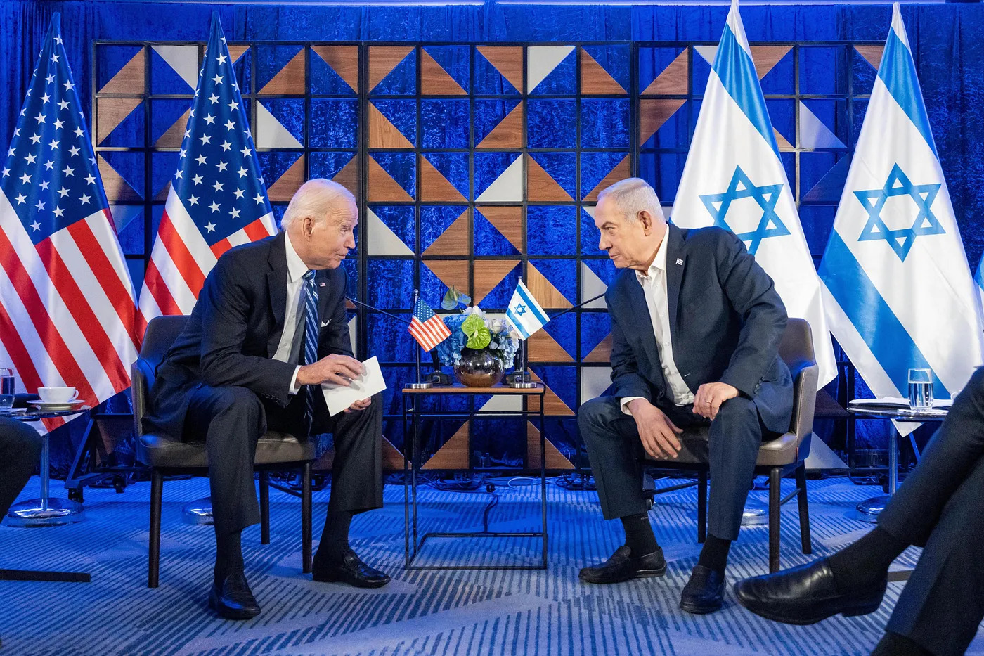 Joe Biden’s visit to Israel eleven days after the October 7 attacks.