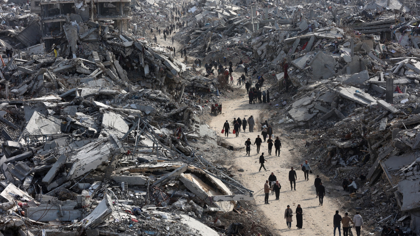 Wreckage in Gaza
