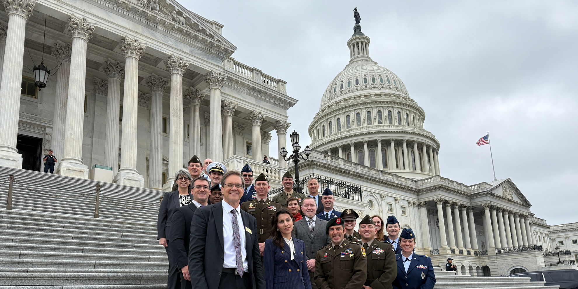 NSSP group photo outside of Washington monuments.