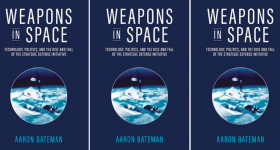 Repeating book cover image: Weapons in Space: Technology, Politics, and the Rise and Fall of the Strategic Defense Initiative by Aaron Bateman